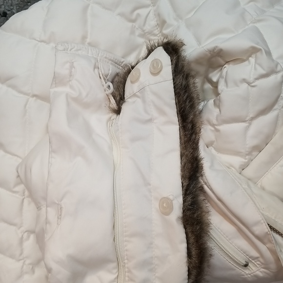 Eddie Bauer goose down womens vest size M winter white beautiful piece! - Picture 13 of 17